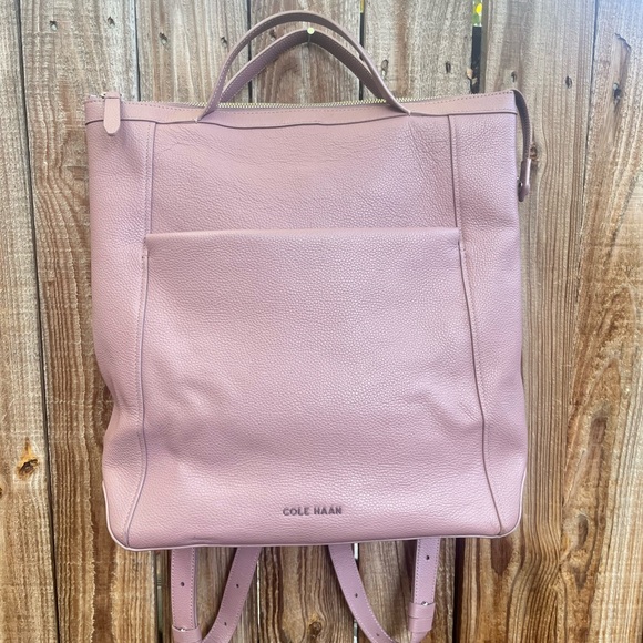 Cole Haan Grand Ambition Mauve backpack tote - Picture 1 of 8